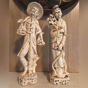 Vintage pair of Asian Figures Hong Kong